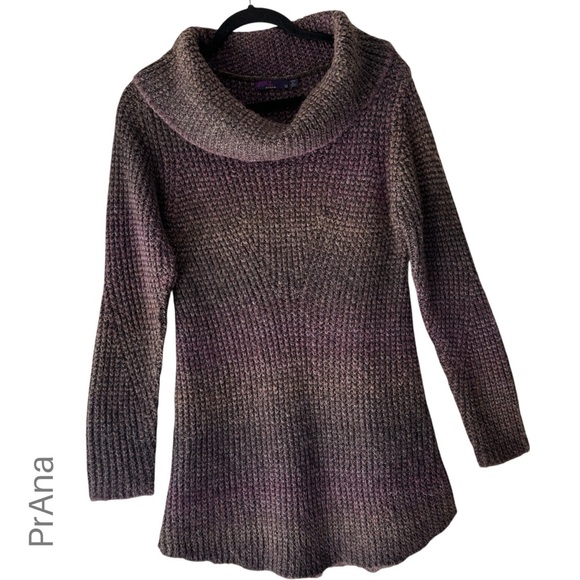 PRANA | HUNTER PLUM TUNIC SWEATER OVERSIZED TURTLENECK NECK CHUNKY KNIT | MEDIUM - Picture 1 of 9